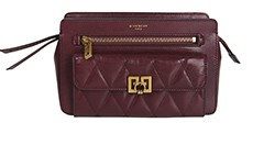Pocket Crossbody Bag,Leather,Burgundy,MPB0178,DB,4